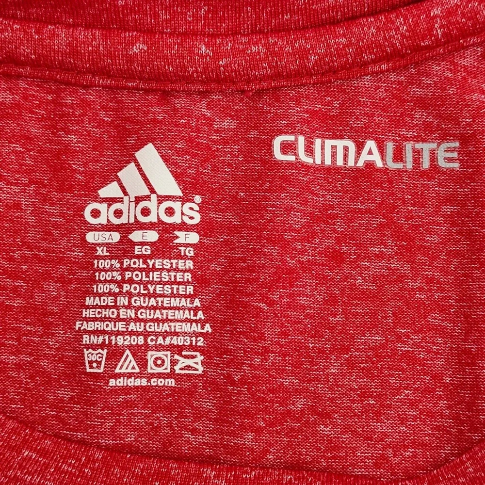 Adidas Louisville Cardinals Climalite Performance Shirt Mens XL Red‎ Long Sleeve